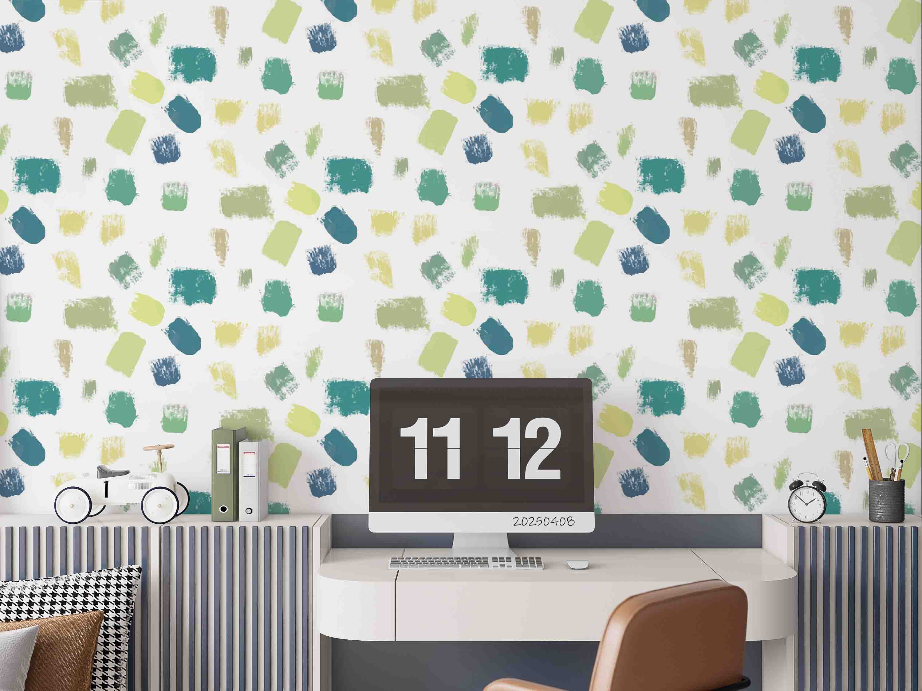 3D Abstract Green Graffiti Pattern Wallpaper Wall Mural Wall Decor Wall Art Wall Sticker Remoable Wallpaper