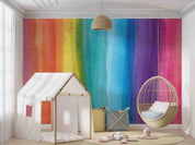Rainbow Colors Background Contemporary Wallpaper contemporary street art wall mural for creative room or feature wall - view 