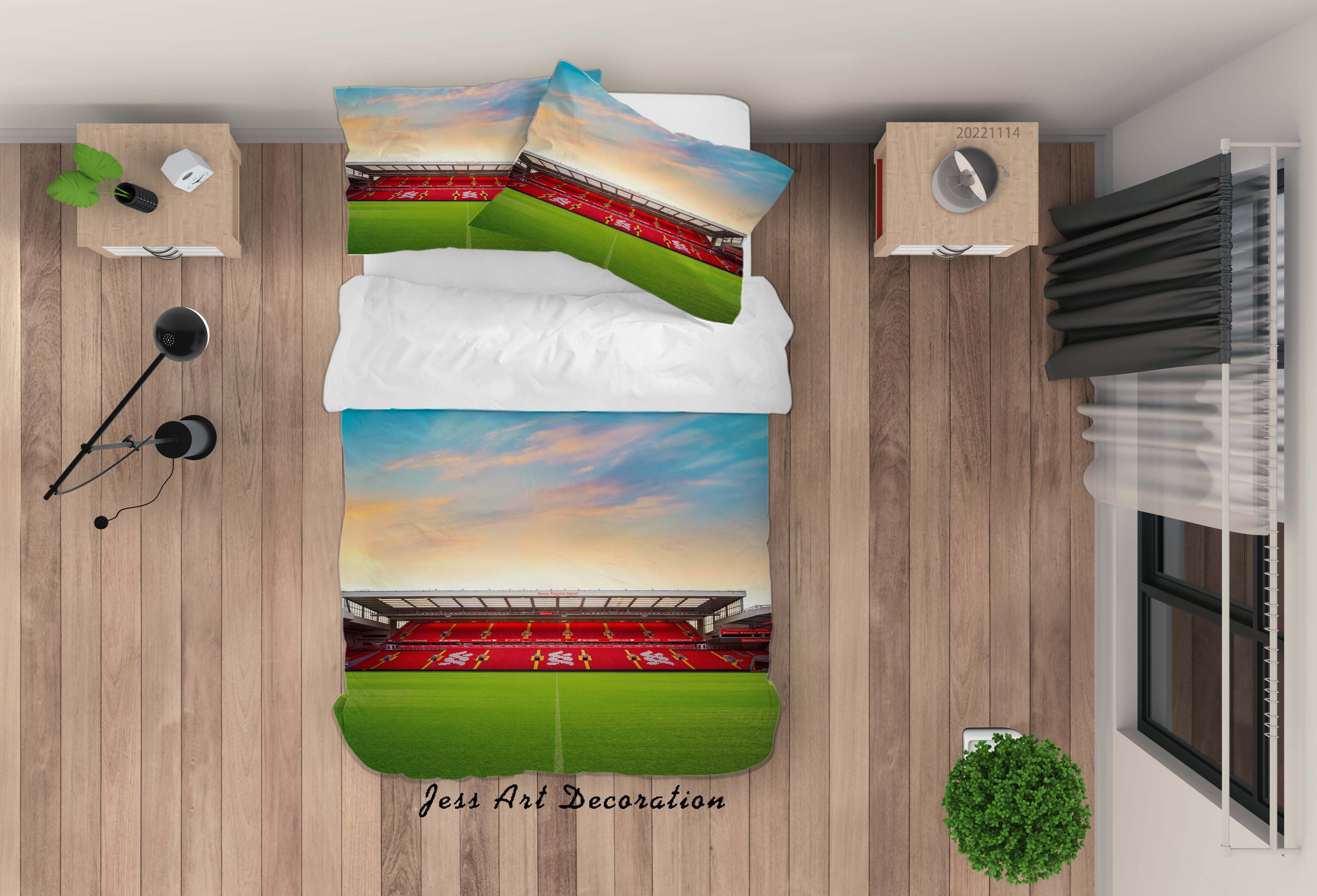 3D Liverpool Football Club Sky Spectator Seats Quilt Cover Set Bedding Set Duvet Cover Pillowcase 907