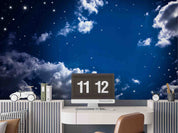 3D Night Blue Sky Cloud Stars Scenery Wall Mural Wallpaper GD 5056- Jess Art Decoration
