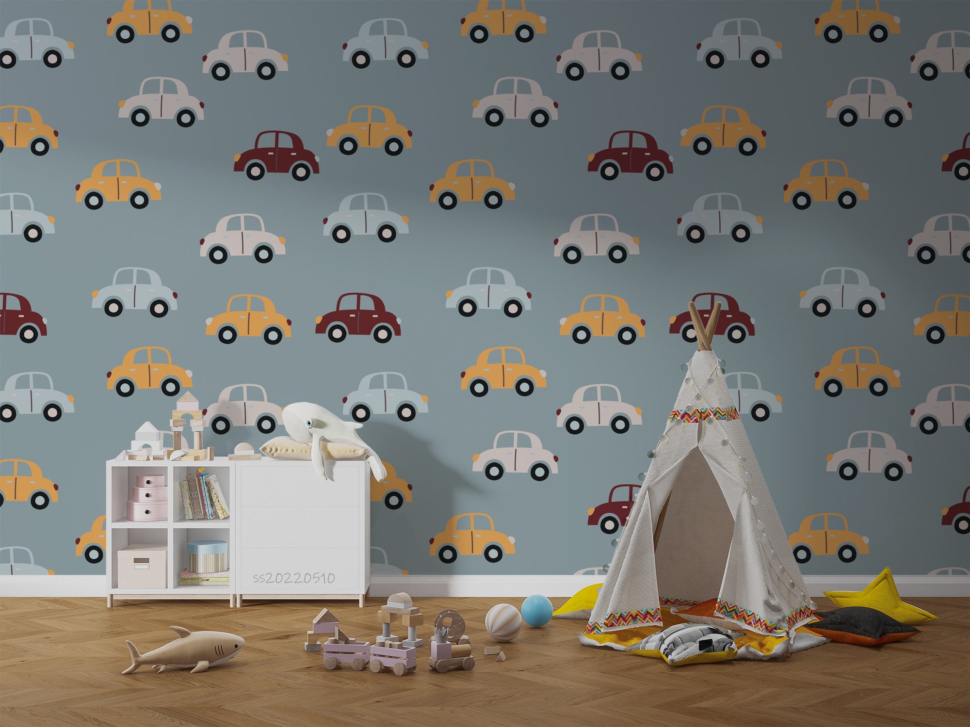 3D Cartoon Car Pattern Kids Wall Mural Wallpaper GD 4125- Jess Art Decoration