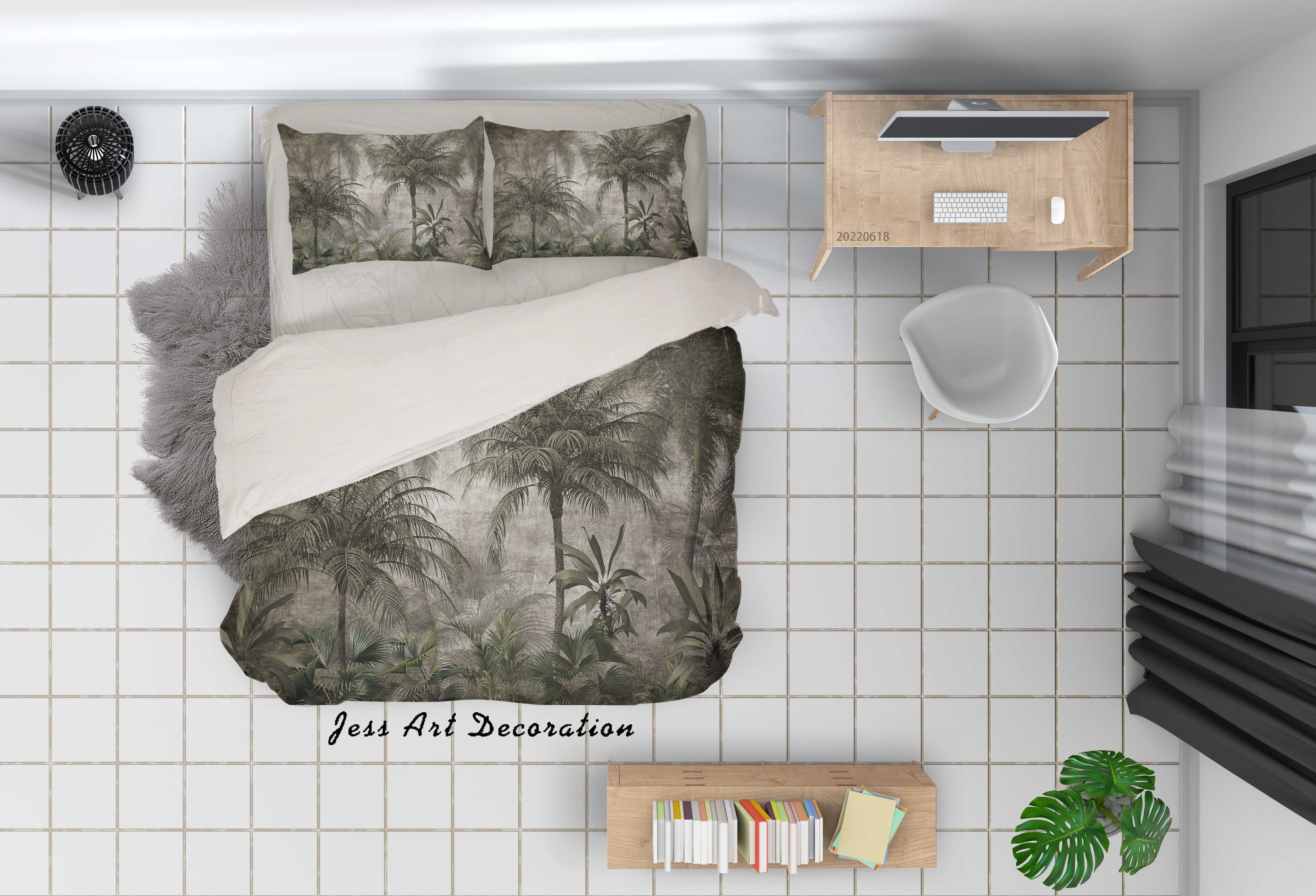 3D Forest Tree Quilt Cover Set Bedding Set Duvet Cover Pillowcase 699