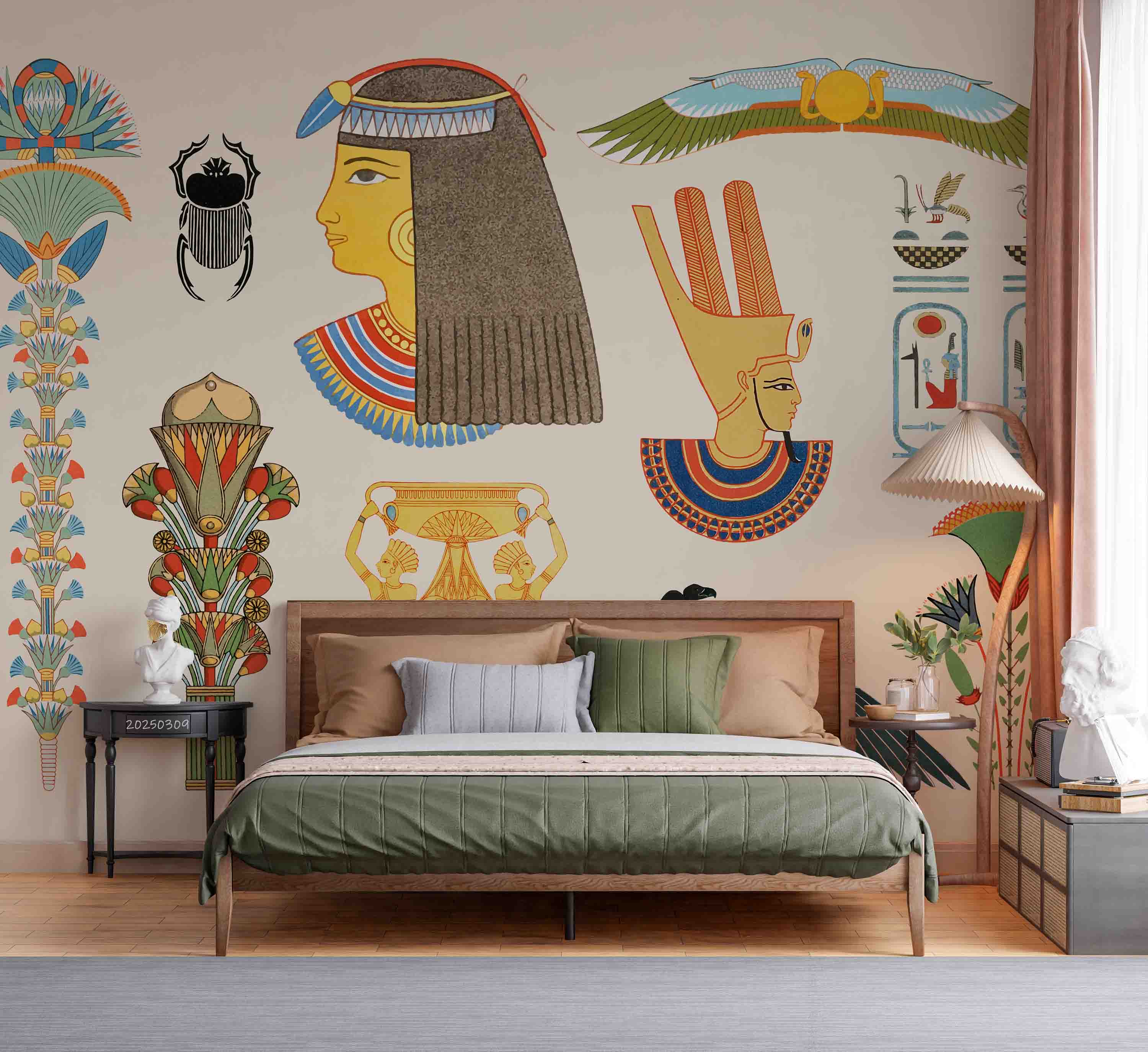 3D Ancient Egypt Pattern Egyptian Hieroglyphic Symbols Wallpaper Wall Mural Wall Decor Wall Art Wall Sticker Remoable Wallpaper LQH