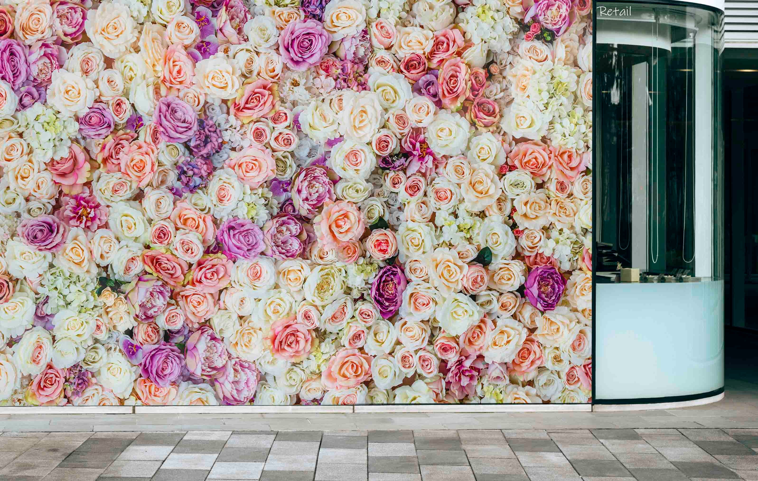 3D Retail Shop Store Market Trade Floral Wall Mural Wallpaper 20