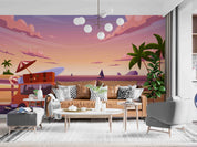 3D Cartoon Summer Sea Background Wall Mural Wallpaper GD 3392- Jess Art Decoration