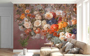 3D Colorful Floral Background Wall Mural Wallpaper GD 4727- Jess Art Decoration
