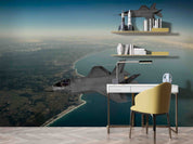 3D F-35 Lightning II Fighter Aircraft Australia Tweed Heads Wall Mural Wallpaper GD 5472- Jess Art Decoration