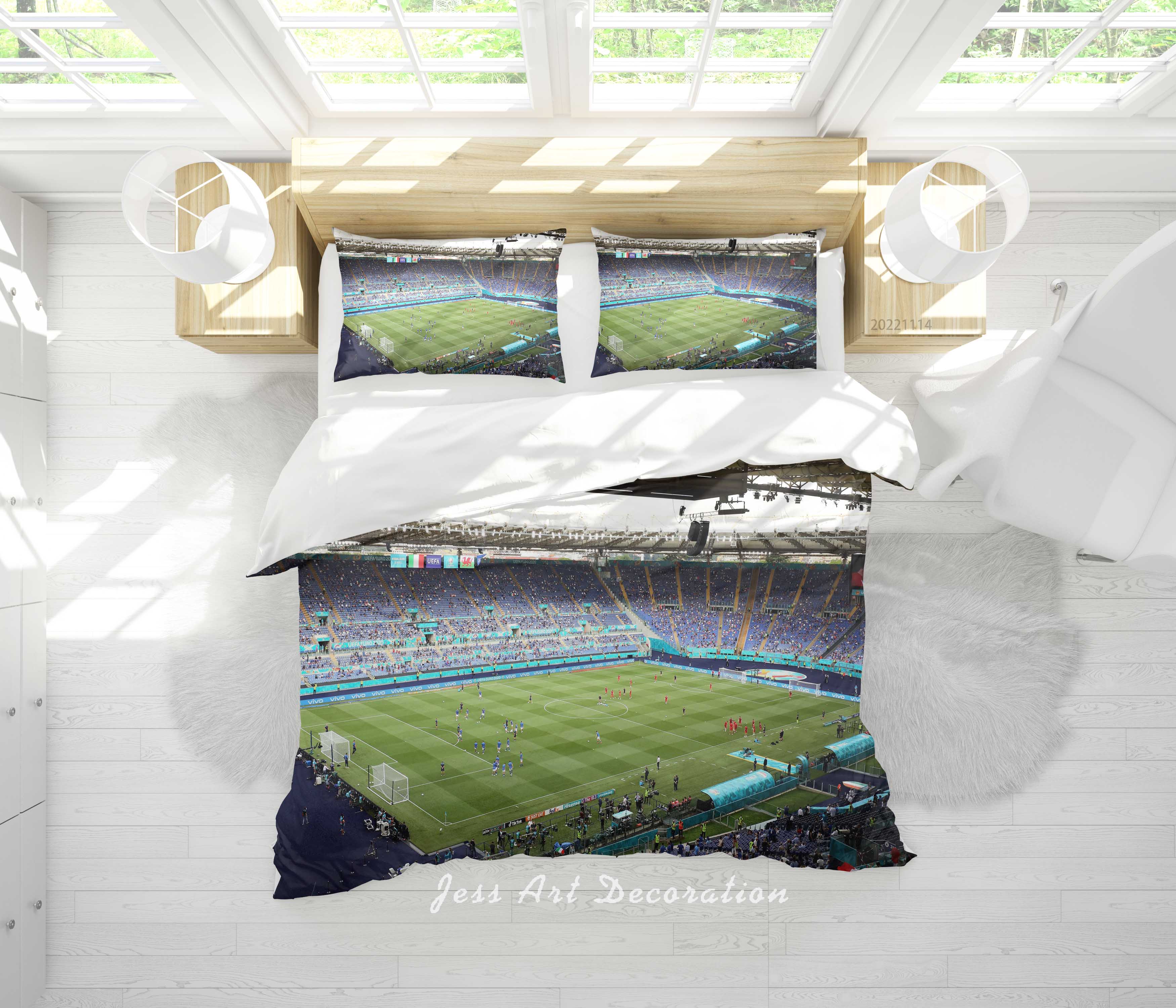 3D Rome Football Field Spectator Seats Quilt Cover Set Bedding Set Duvet Cover Pillowcase 864
