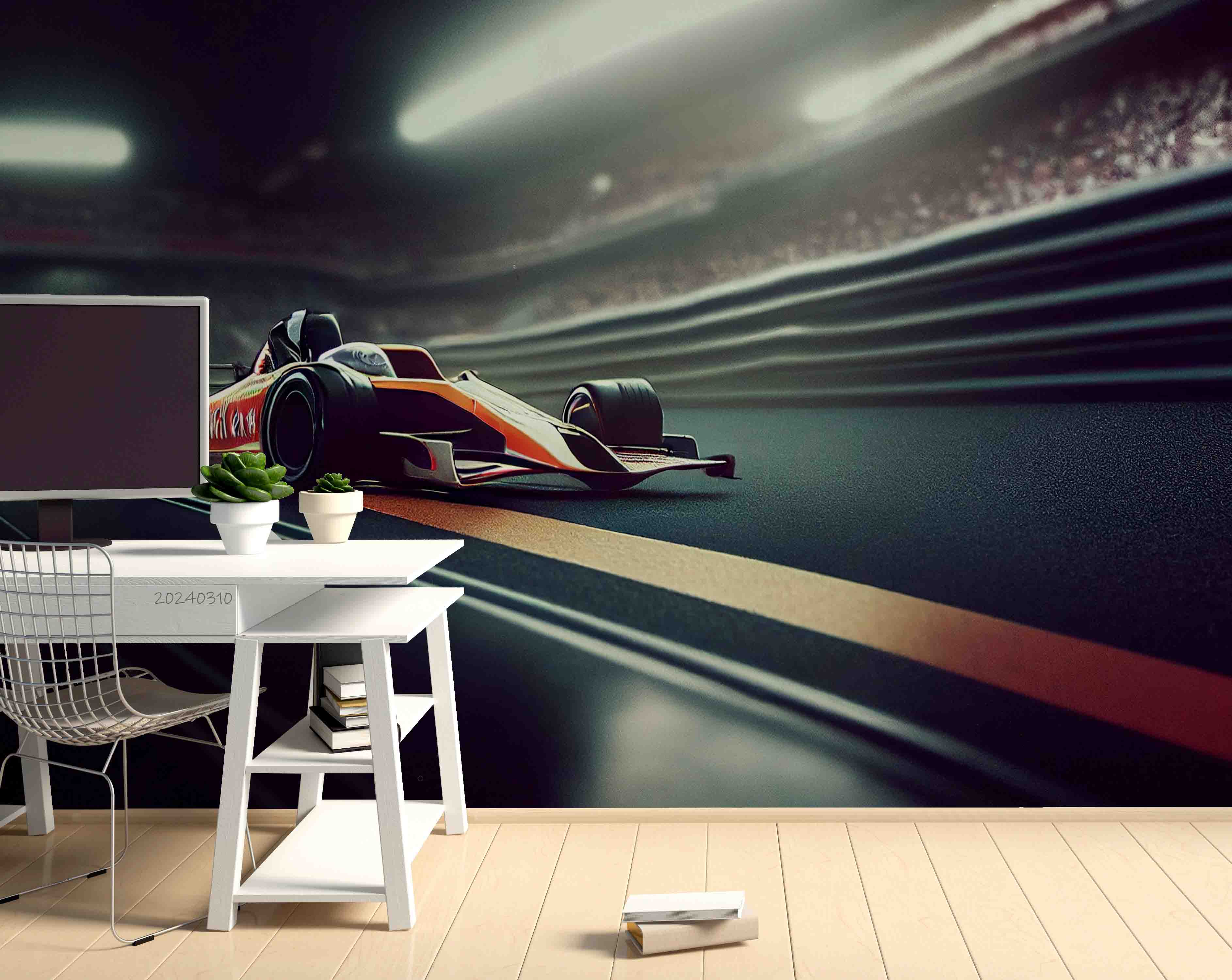 3D Red F1 Formula Racing Wallpaper Wall Mural Wall Decor Wall Art Wall Sticker Remoable Wallpaper