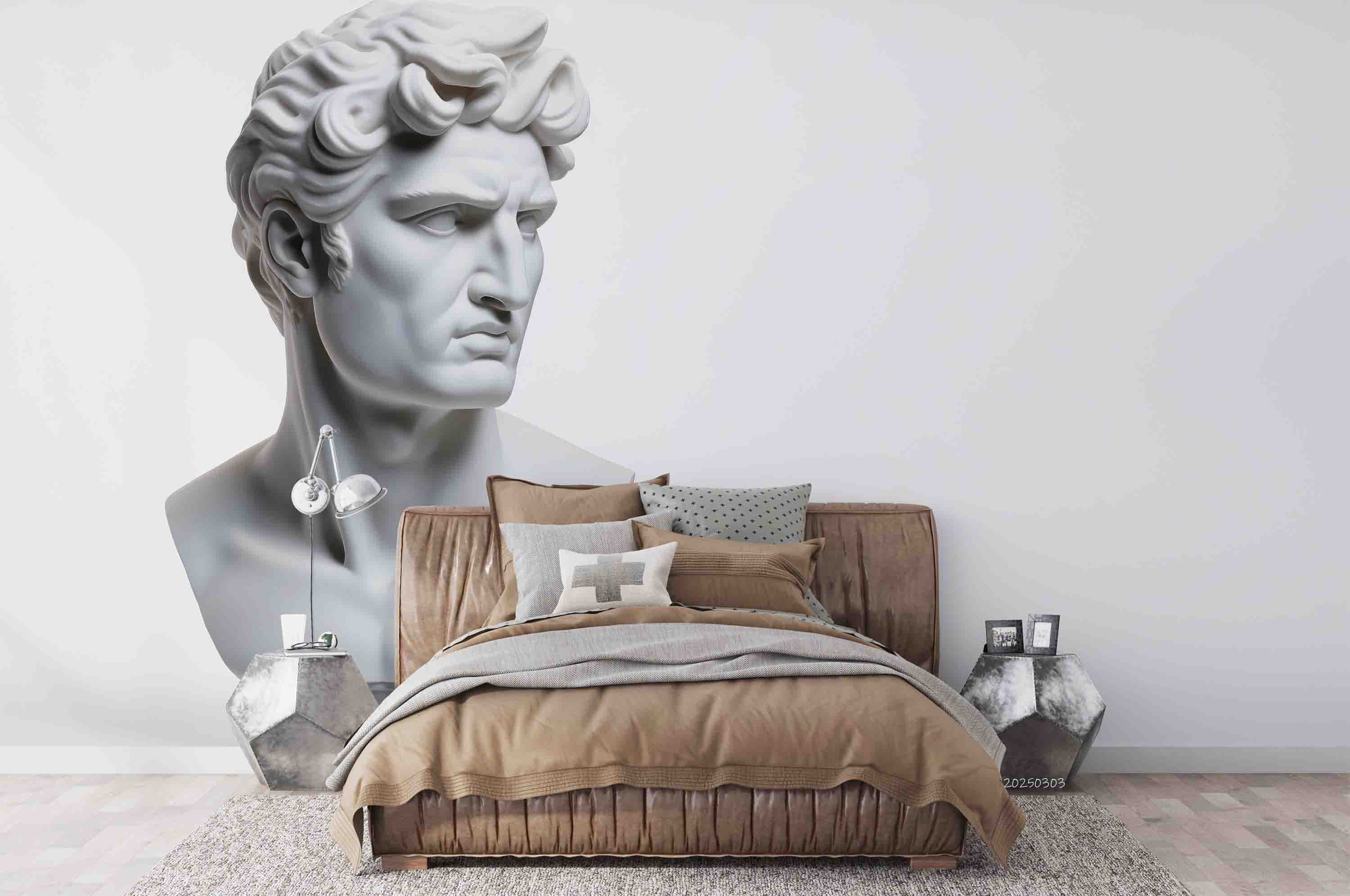 3D Art Sculpture Background Wallpaper Wall Mural Wall Decor Wall Art Wall Sticker Remoable Wallpaper LQH