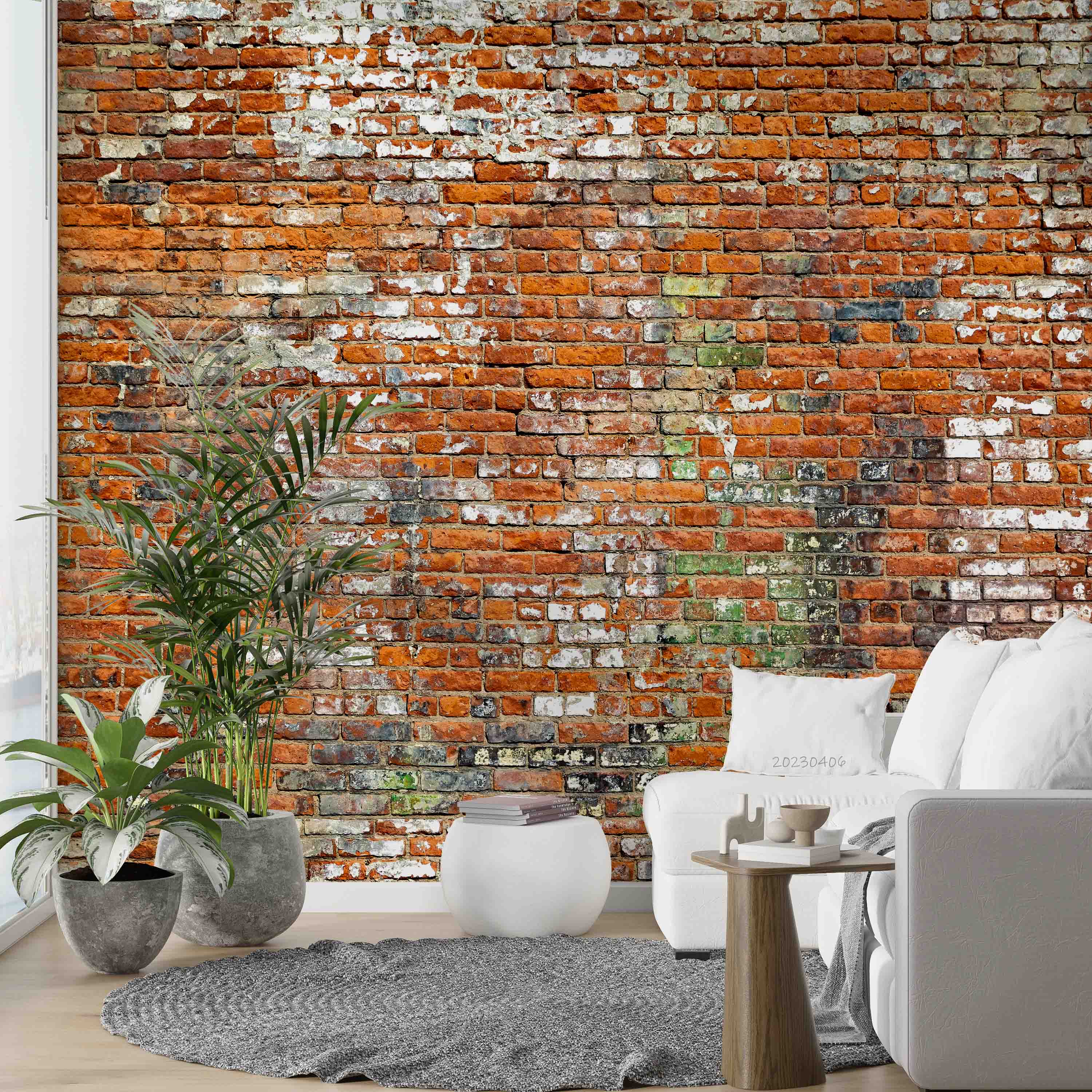 3D Old Red Brick Wall Texture Wall Mural Wallpaper GD 5620- Jess Art Decoration
