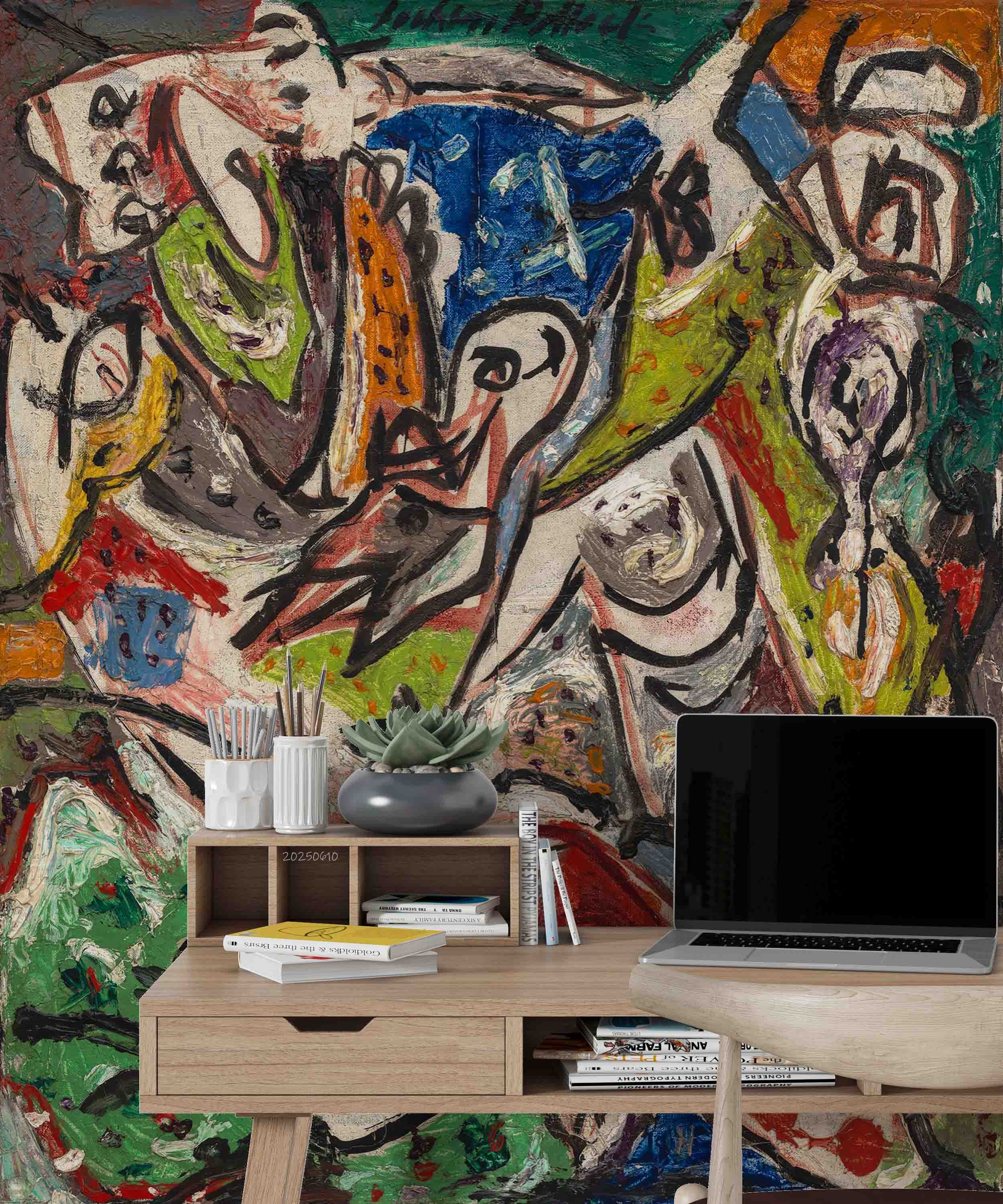 3D Artist's Abstract Painting Graffiti Artwork Wallpaper Wall Mural Wall Decor Wall Art Wall Sticker Remoable Wallpaper 46