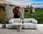 3D Blue Sky Cloud Grassland Animal Cow Wallpaper Wall Mural Wall Decor Wall Art Wall Sticker Remoable Wallpaper LQH
