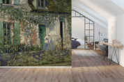 3D Oil Painting House Women Sweeping Wall Mural Wallpaper GD 2965- Jess Art Decoration