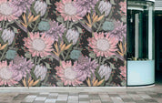 3D Retail Shop Store Market Trade Floral Pattern Wall Mural Wallpaper 2