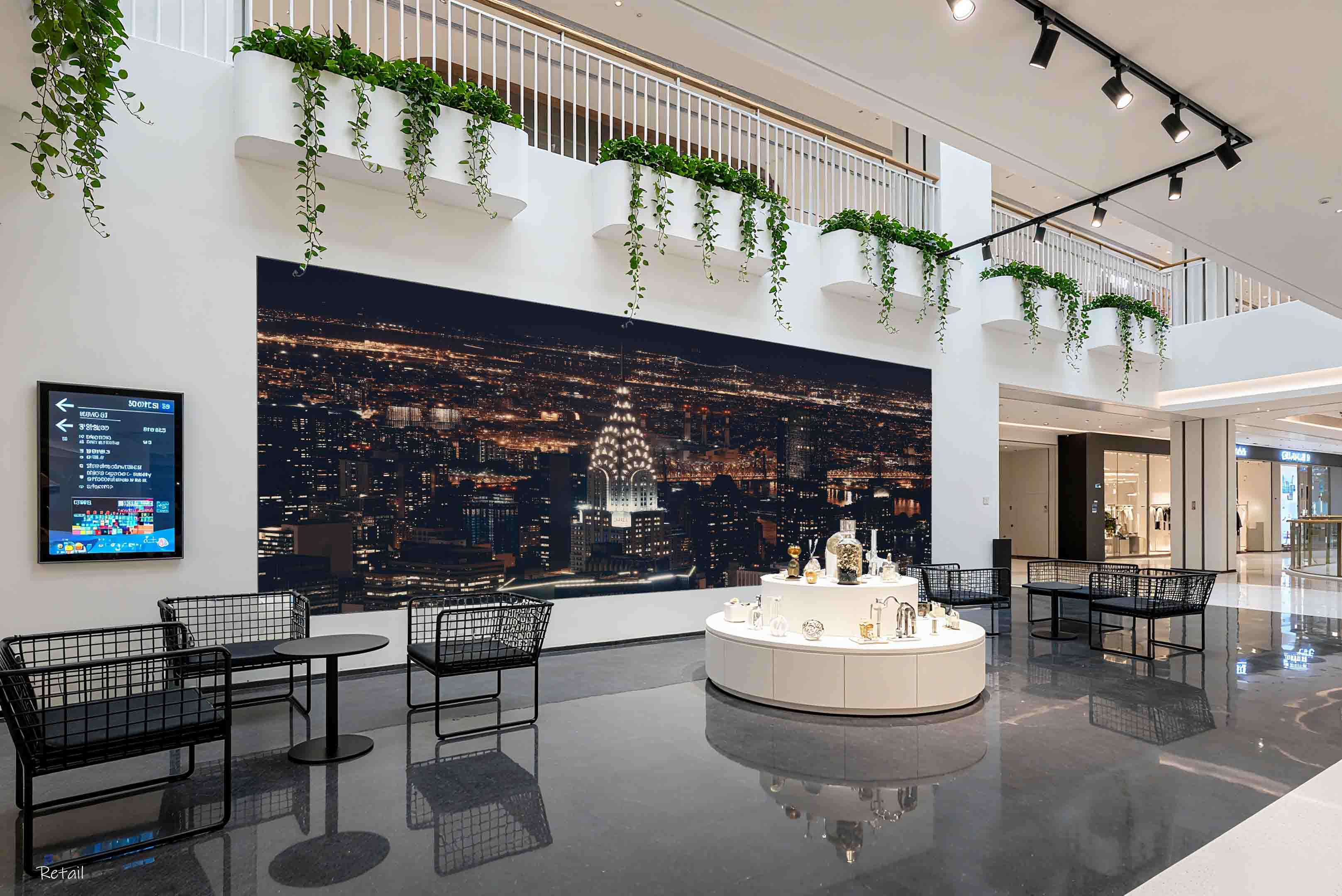 3D Retail Shop Store Market Trade Cityscape Wall Mural Wallpaper 19