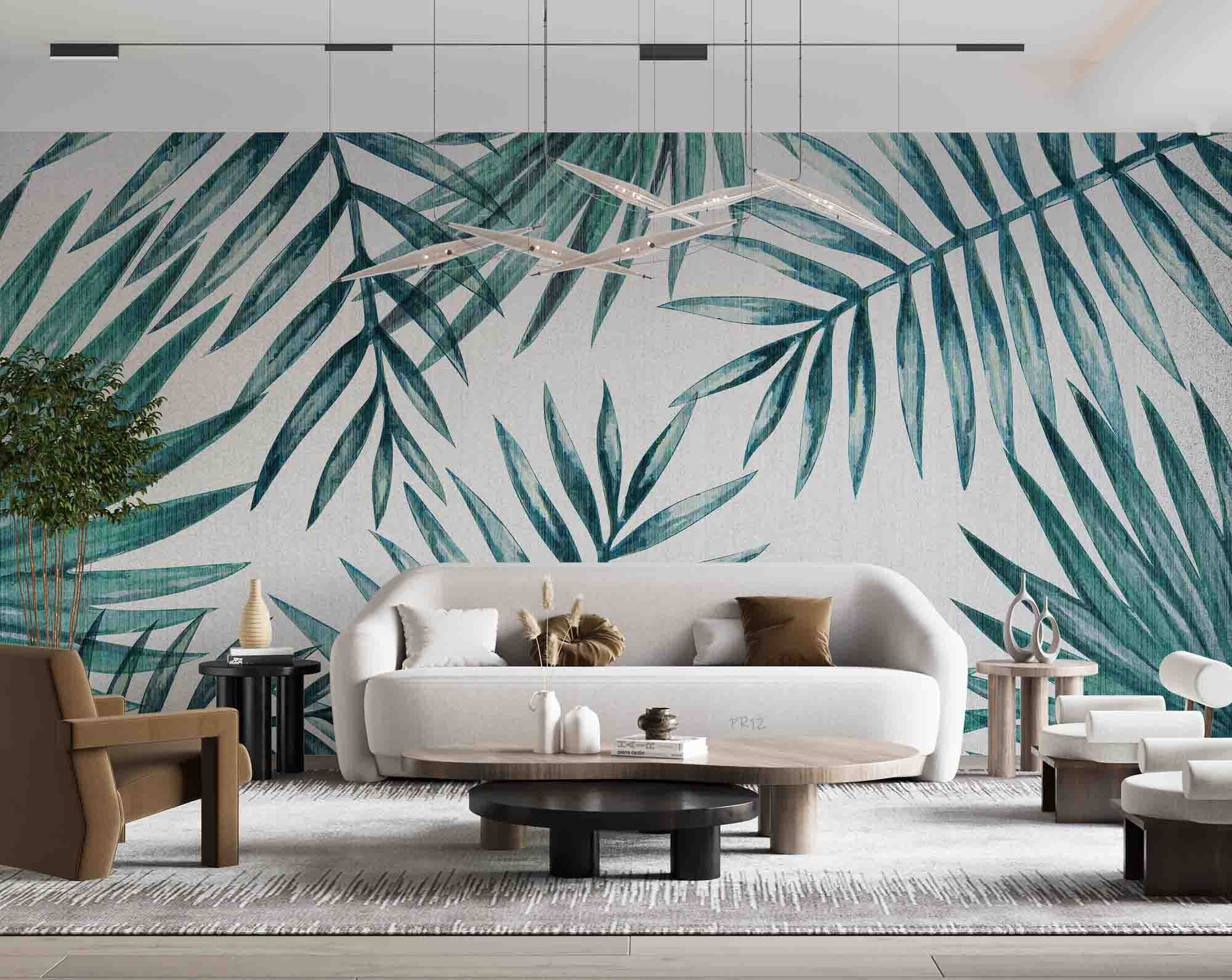3D Watercolor Plant Leaf Wall Mural Wallpaper GD 4934- Jess Art Decoration