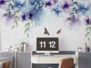 3D Watercolor Floral Leaves Butterfly Wall Mural Wallpaper GD 4531- Jess Art Decoration