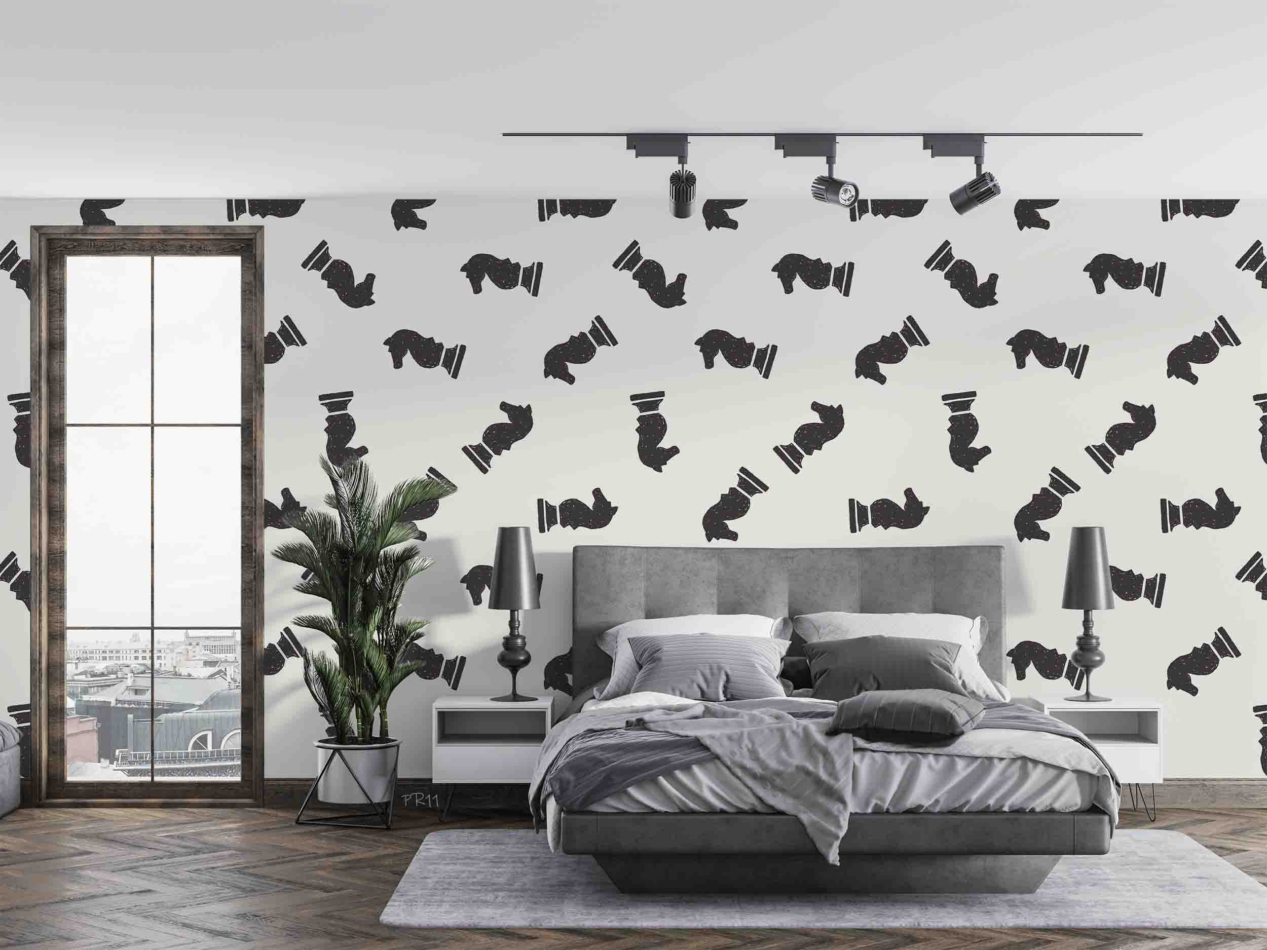3D Chess Piece Pattern Wall Mural Wallpaper GD 4903- Jess Art Decoration