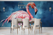 3D Animal Flamingo Flamingo Wall Mural Wallpaper YXL 1873