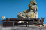 3D Sculpture Woman Man Bluesky Wall Mural Wallpaper YXL 2436