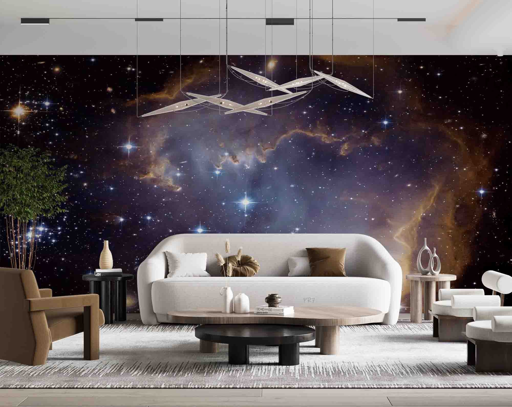 3D Star Cloud Night Sky Silhouette Branch Tree Wall Mural Wallpaper GD 4496- Jess Art Decoration