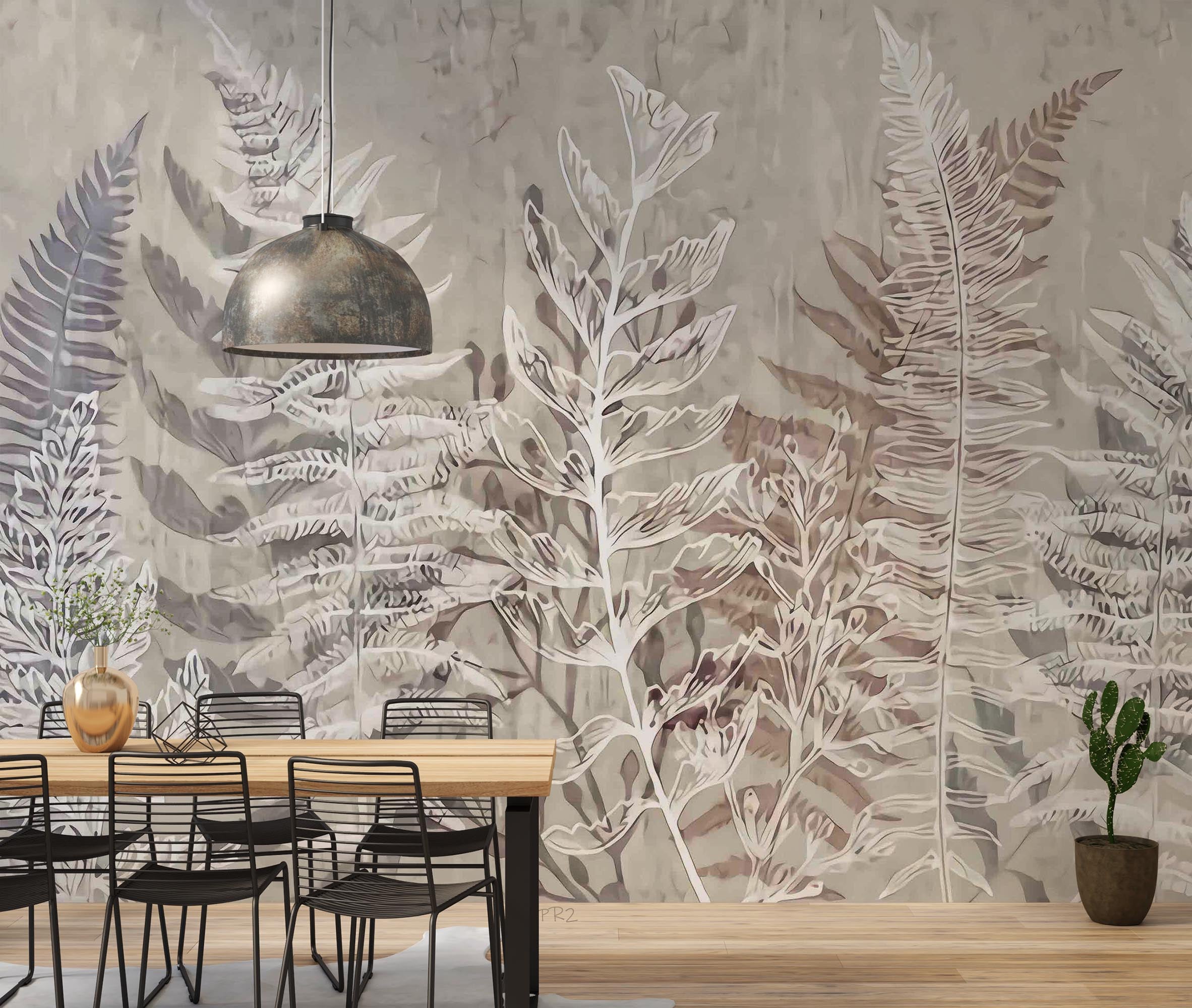 3D Vintage Plant Leaves Background Wall Mural Wallpaper GD 3784- Jess Art Decoration