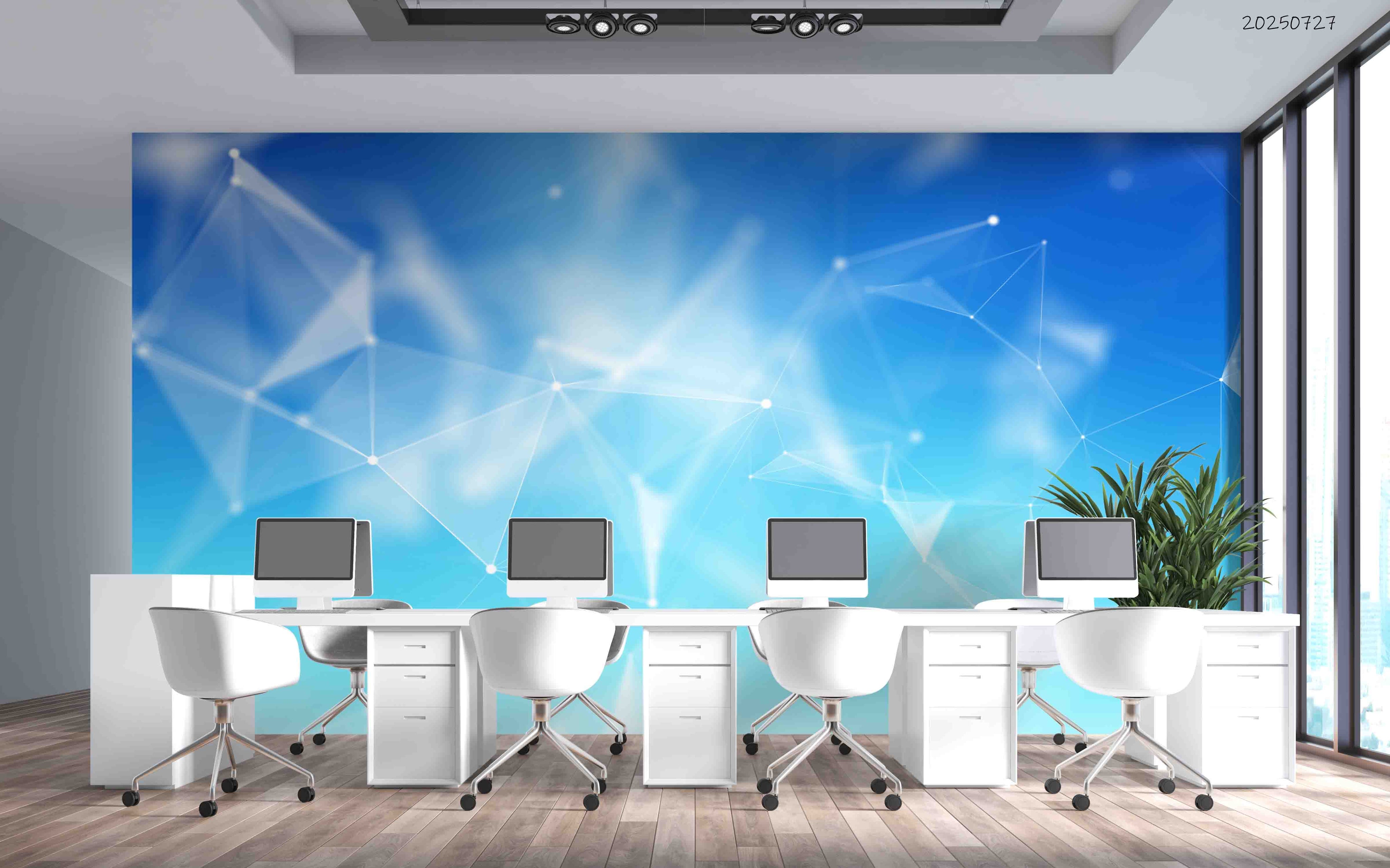 3D Office Business Commerce Technology Modern Abstract Wall Mural Wallpaper 60