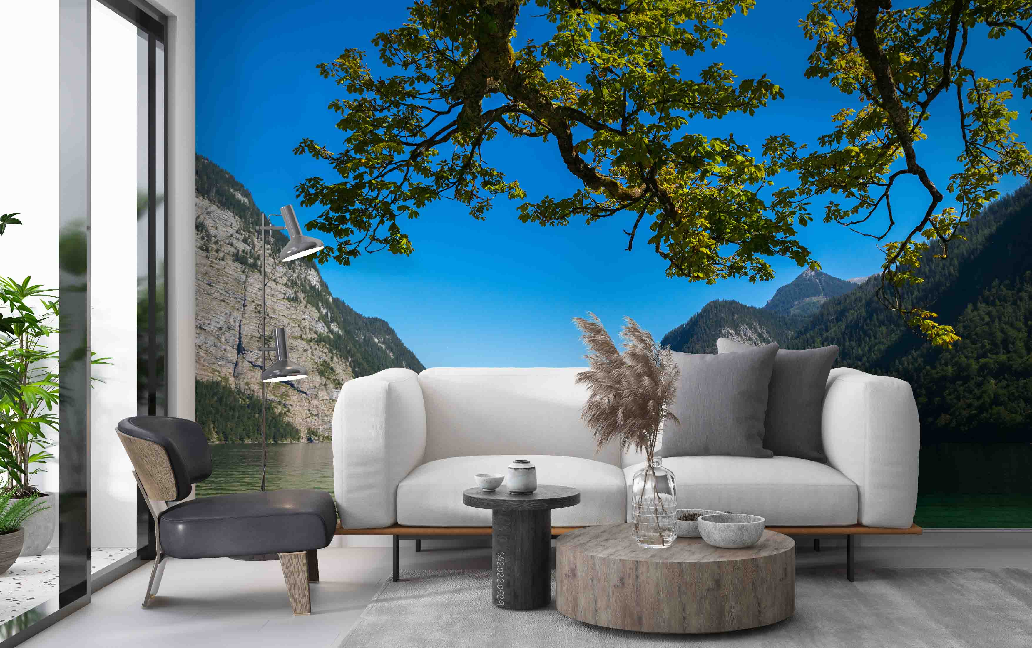3D Glacial Lake Konigsee Bavaria Germany Wall Mural Wallpaper GD 4287- Jess Art Decoration