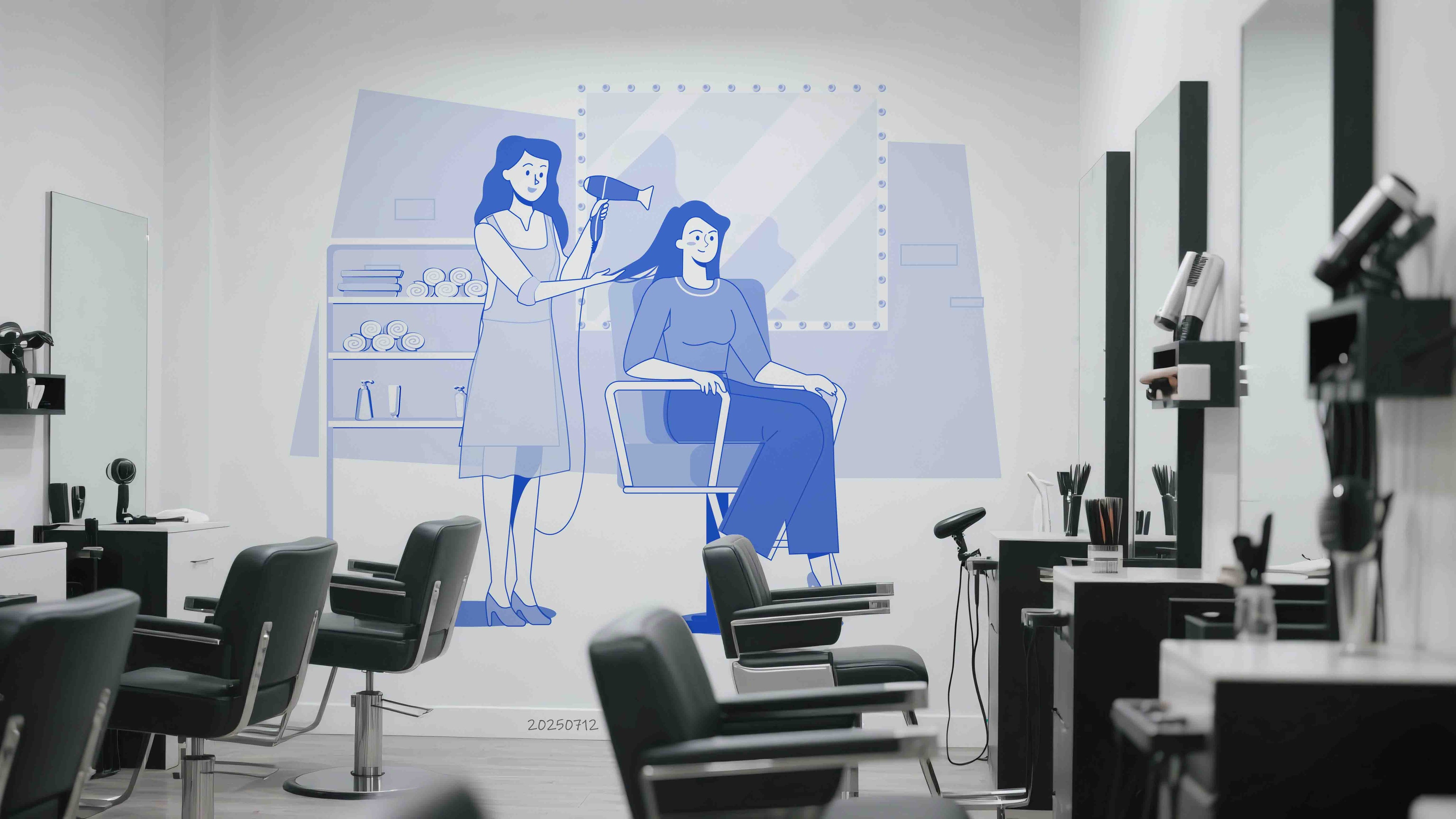 3D Salon Shop Beauty Salon Barber Shop Wall Mural Wallpaper 47