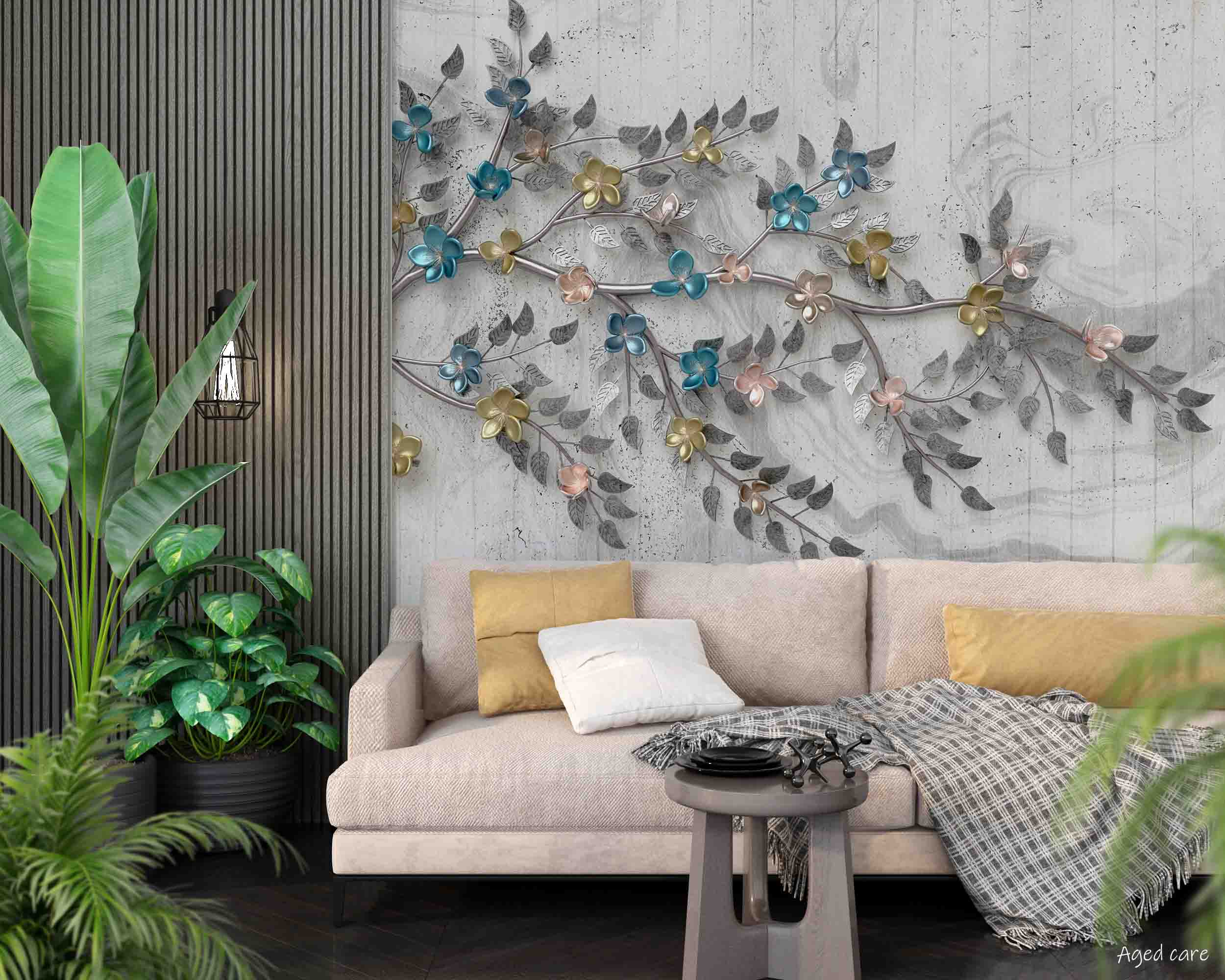 3D Aged Care Retirement Home Gerocomium Rest Home Floral Wall Mural Wallpaper 26