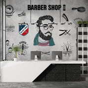 Barber Shop Head Scissors Comb Barber Shop Wallpaper barbershop graffiti wall mural for barber shop