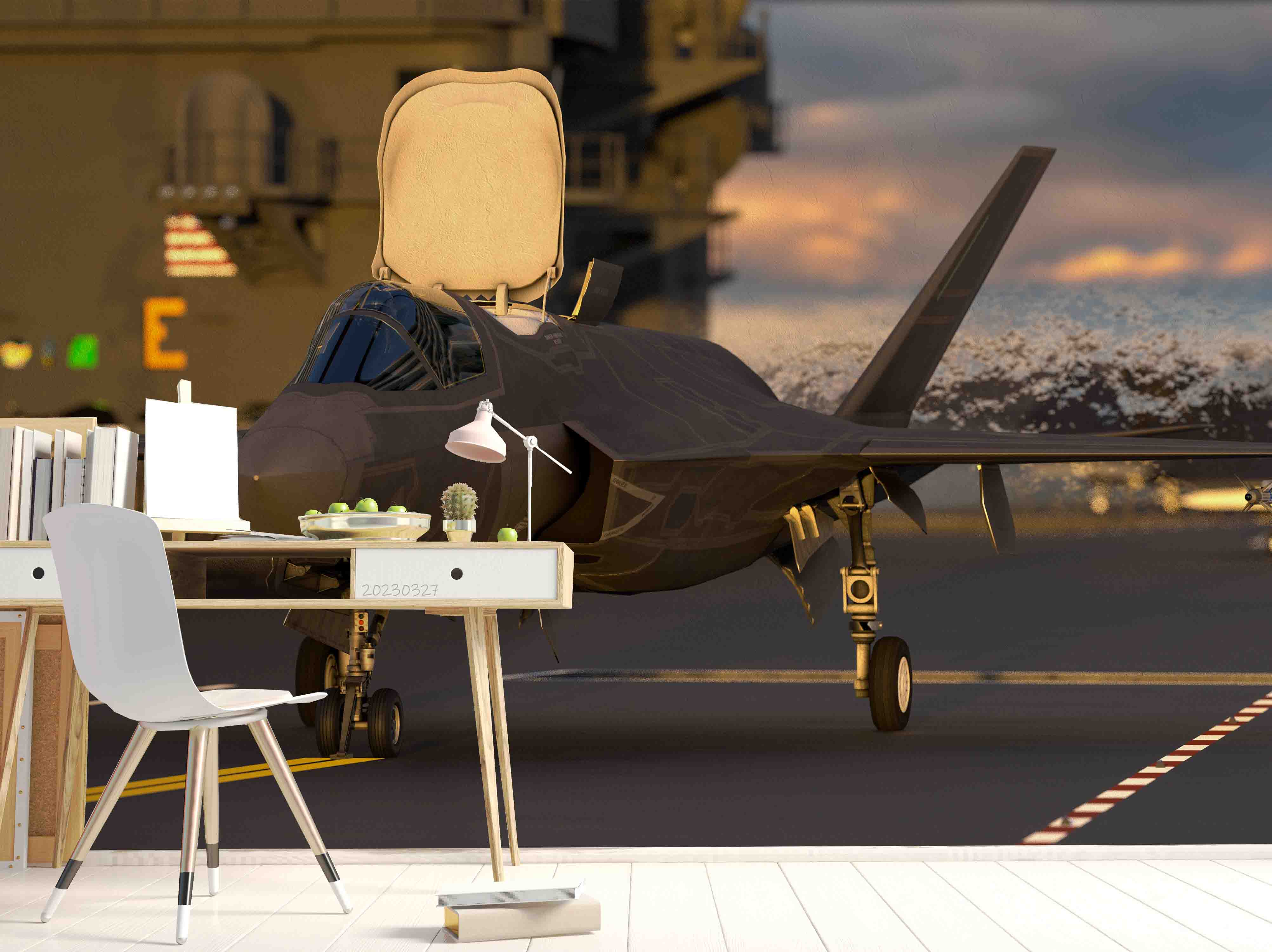 3D Lockheed Martin F-35 Lightning II Wall Mural Wallpaper GD 5406- Jess Art Decoration