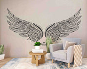 Feather Wing Crown Contemporary Wallpaper contemporary street art wall mural for creative room or feature wall - view 4