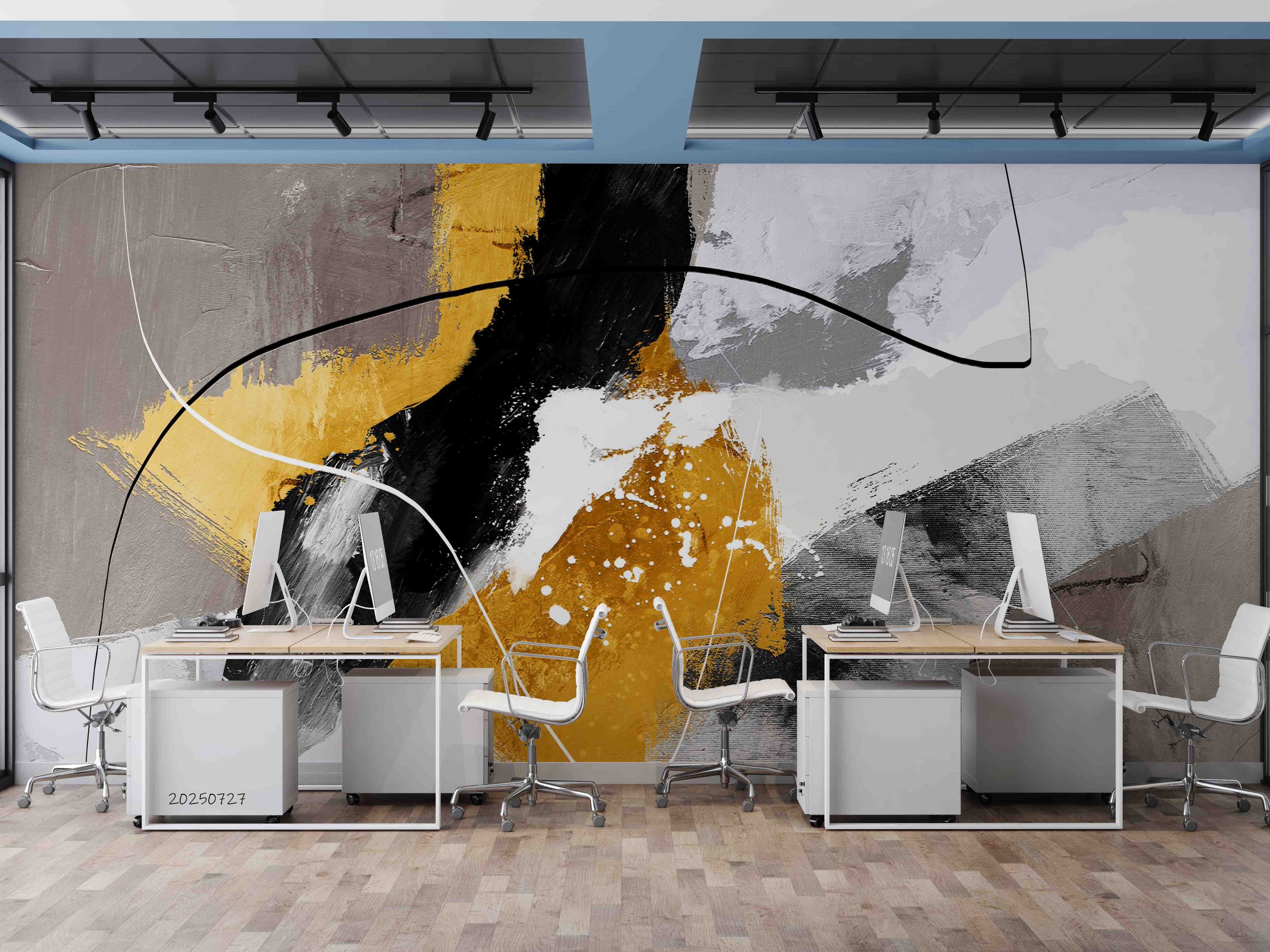 3D Office Business Commerce Abstract Modern Wall Mural Wallpaper 43