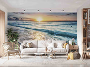 3D Beach Wave Sea Sunrise Landscape Wall Mural Wallpaper GD 4569- Jess Art Decoration