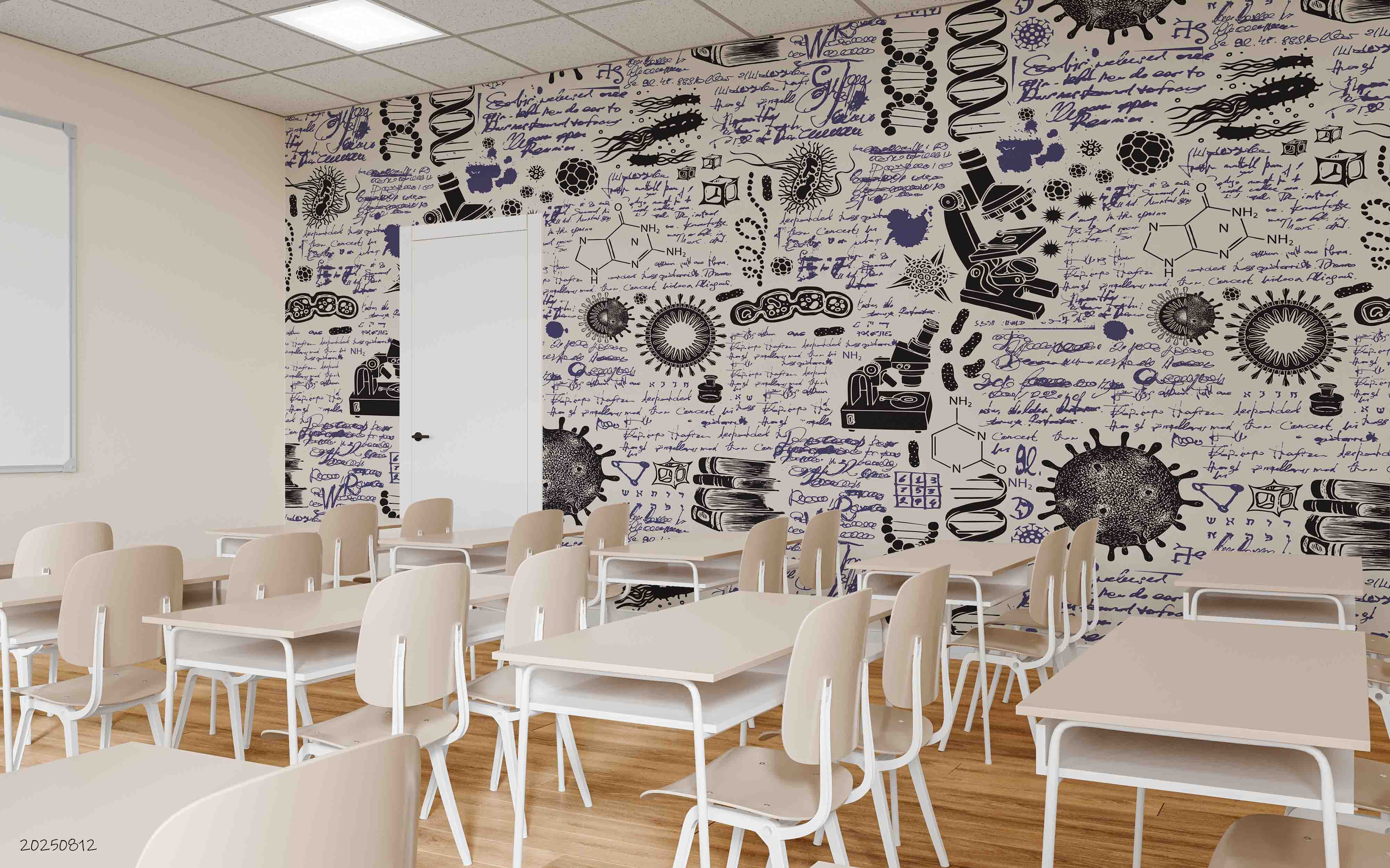 3D School STEM Science Lab Classroom Teaching Aid Biology Wall Mural Wallpaper 8