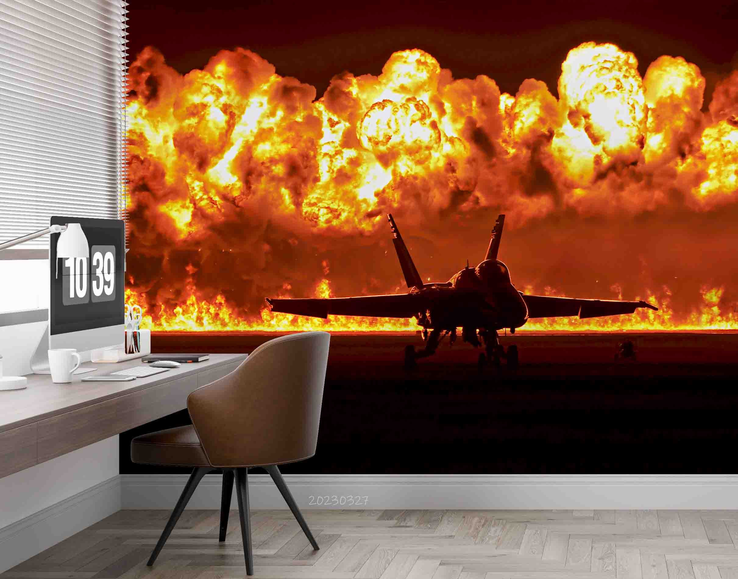 3D US Navy Blue Angels F18 Hornet Wall Mural Wallpaper GD 5477- Jess Art Decoration
