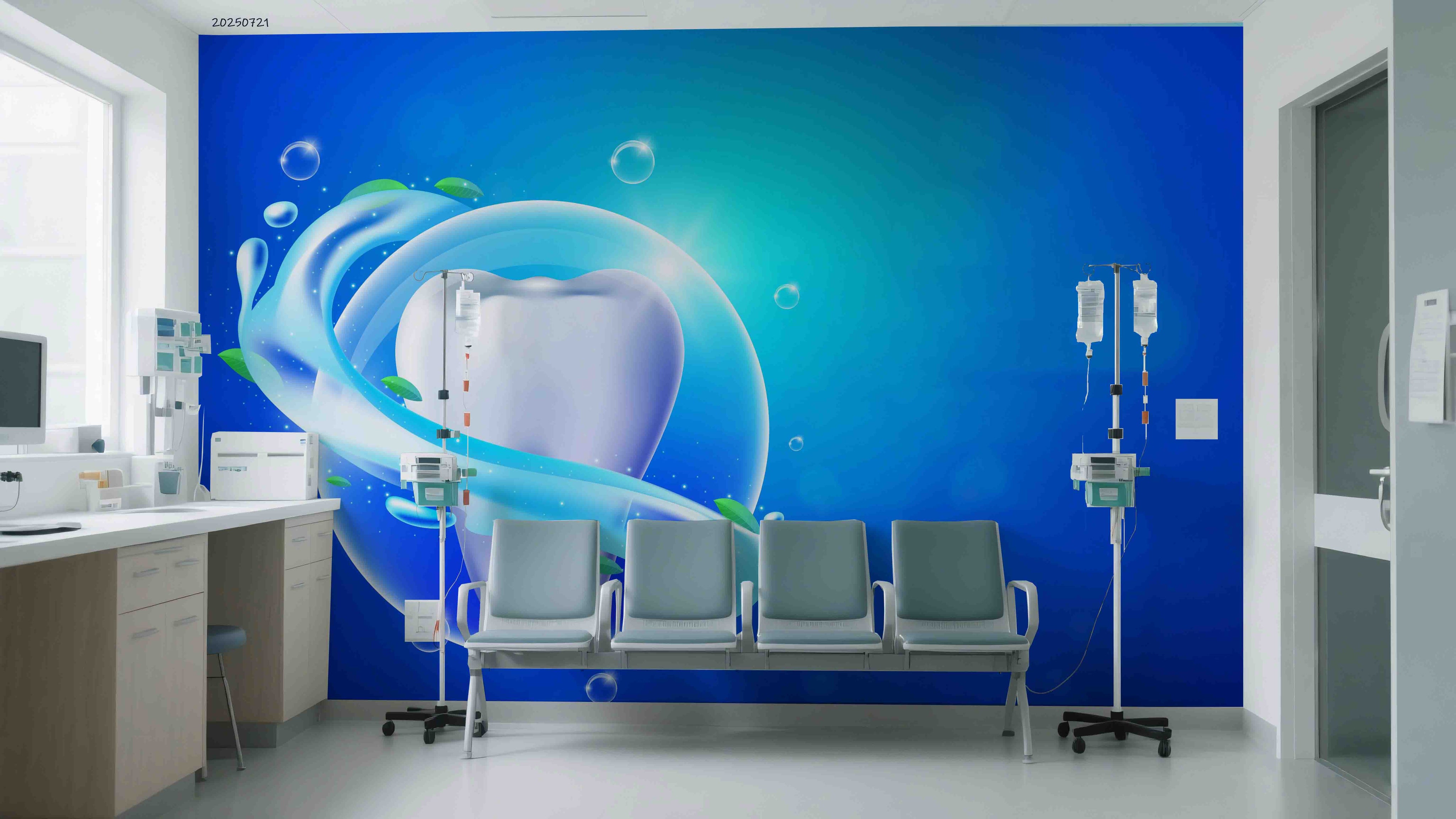 3D Dental Clinic Hospital Rehabilitation Center Stomatology Wall Mural Wallpaper JN 4