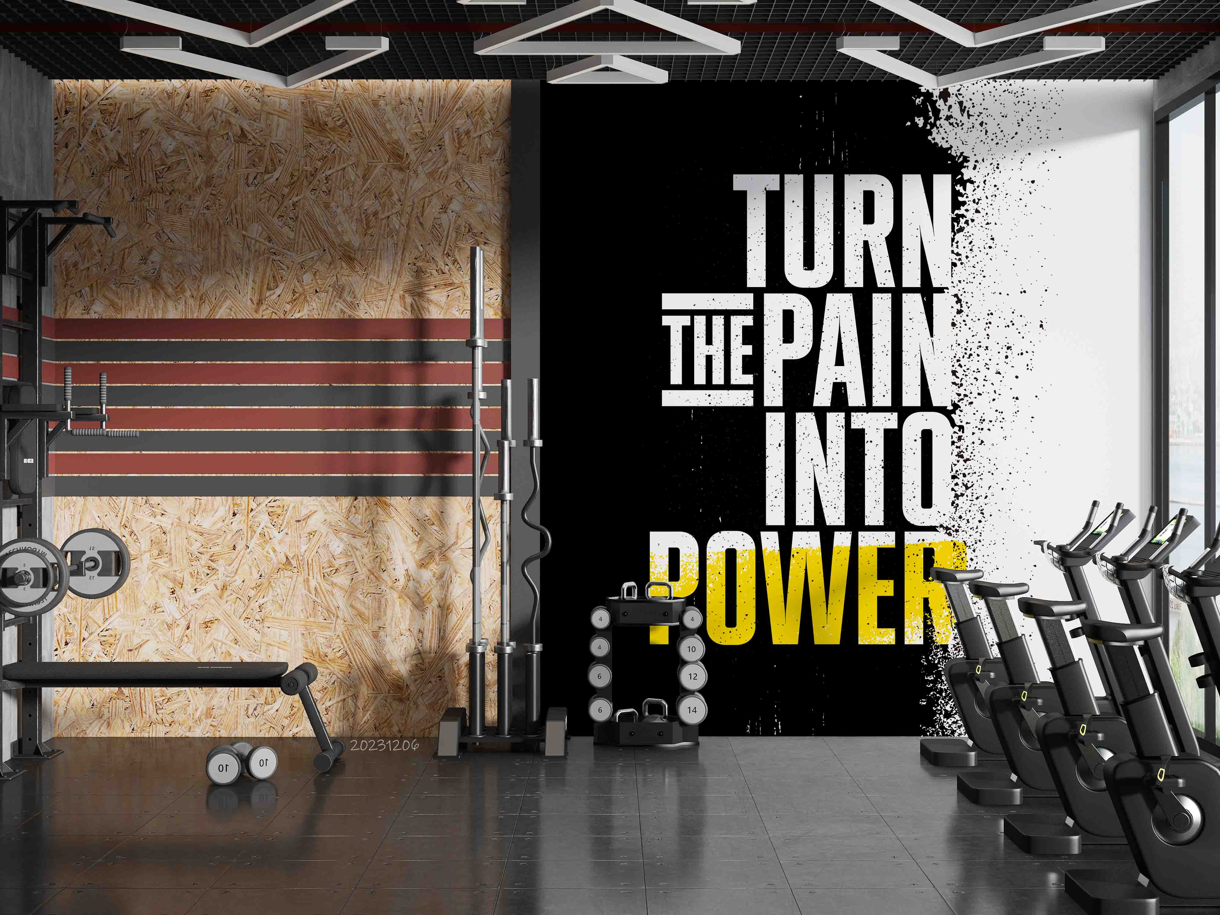 3D Poster Letter Black Line Wall Mural Wallpaper YXL 120