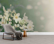 3D White Floral Wallpaper Wall Mural Wall Decor Wall Art Wall Sticker Remoable Wallpaper