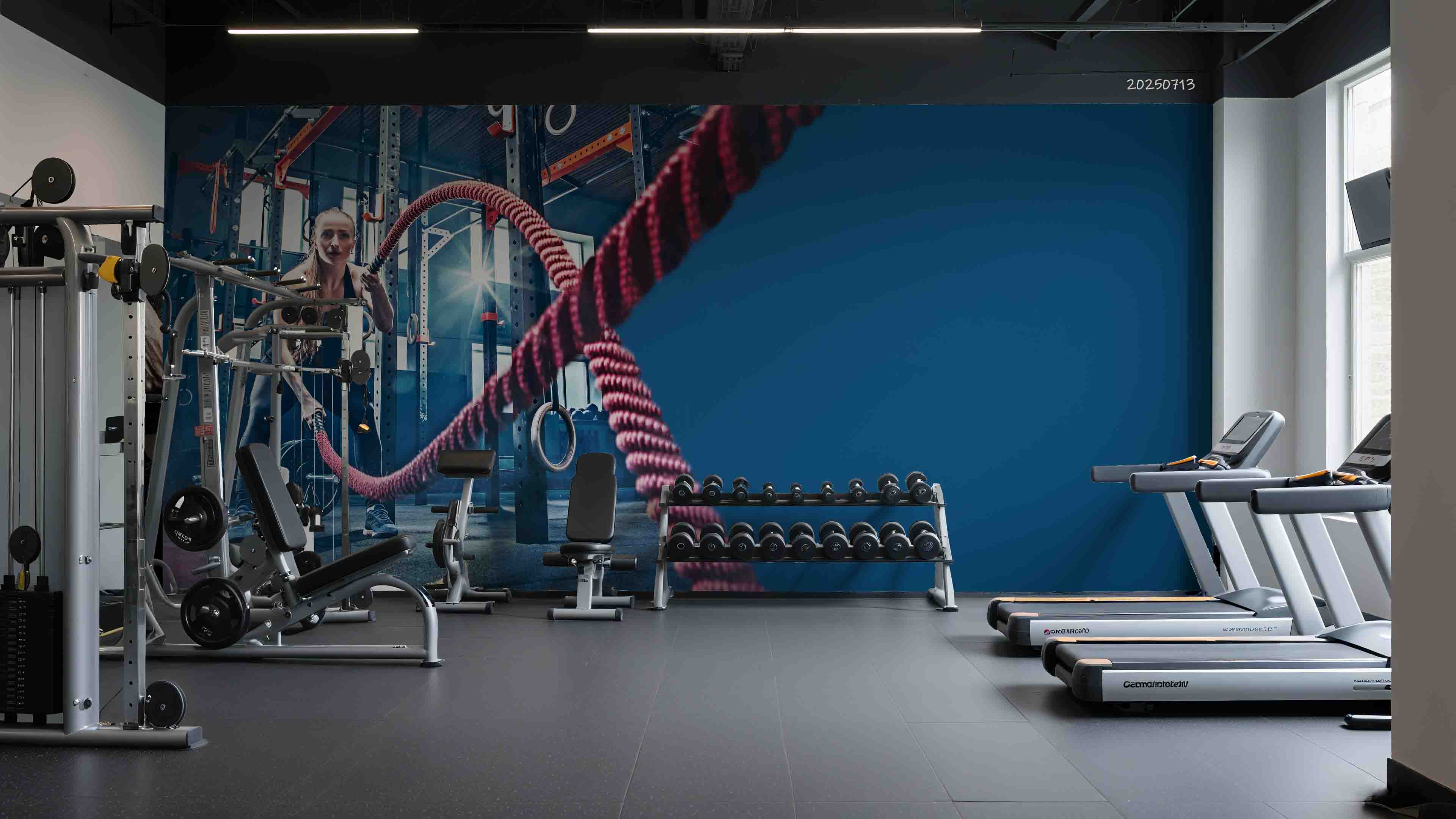 3D Gym Fitness Gymnasium Wall Mural Wallpaper 41