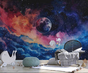 3D Watercolour The Earth Wave Point Wall Mural Wallpaper YXL 192