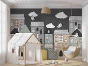 3D Cartoon City Building Kids Wall Mural Wallpaper GD 4453- Jess Art Decoration
