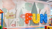 3D Play Centre Amusement Park Funfair Carnie Cartoon Tree Floral Wall Mural Wallpaper 16
