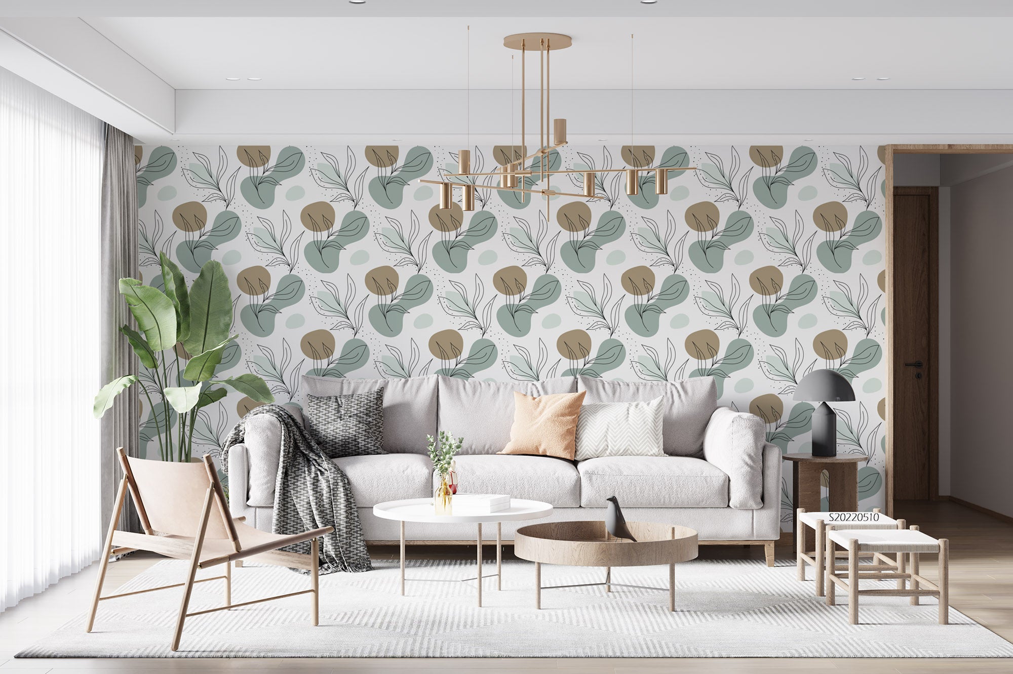 3D Graffiti Leaf Geometric Different Shape Patterns Wall Mural Wallpaper GD 4095- Jess Art Decoration