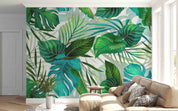 3D Watercolor Tropical Green Leaf Wall Mural Wallpaper GD 4928- Jess Art Decoration
