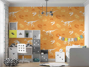 3D Dinosaur Fossil Pattern dinosaur fossil pattern wall mural wallpaper for kids room - view 4