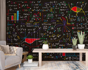 3D Mathematics Function Blackboard Background Wall Mural Wallpaper GD 3731- Jess Art Decoration