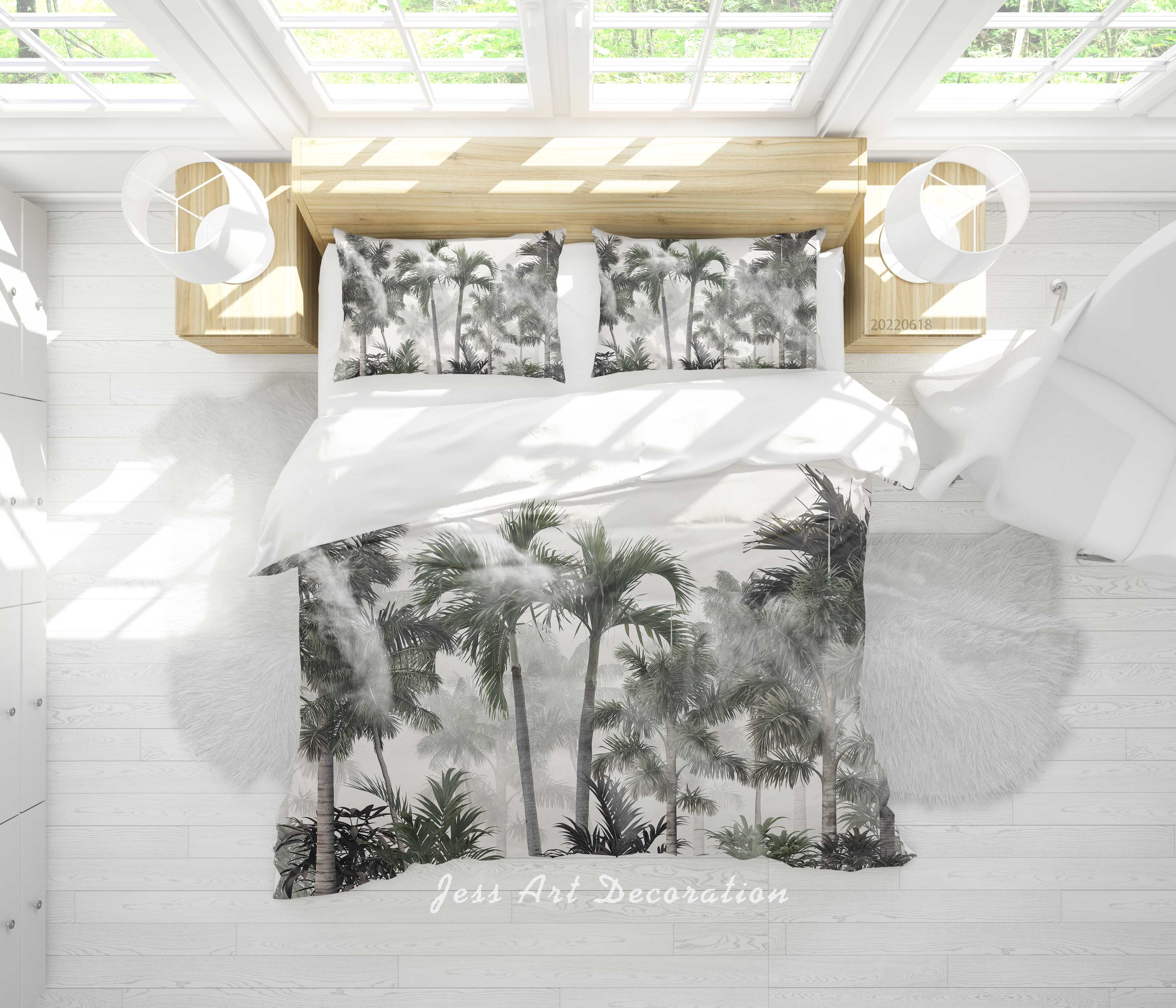 3D Forest Tree Trunk Quilt Cover Set Bedding Set Duvet Cover Pillowcase 647